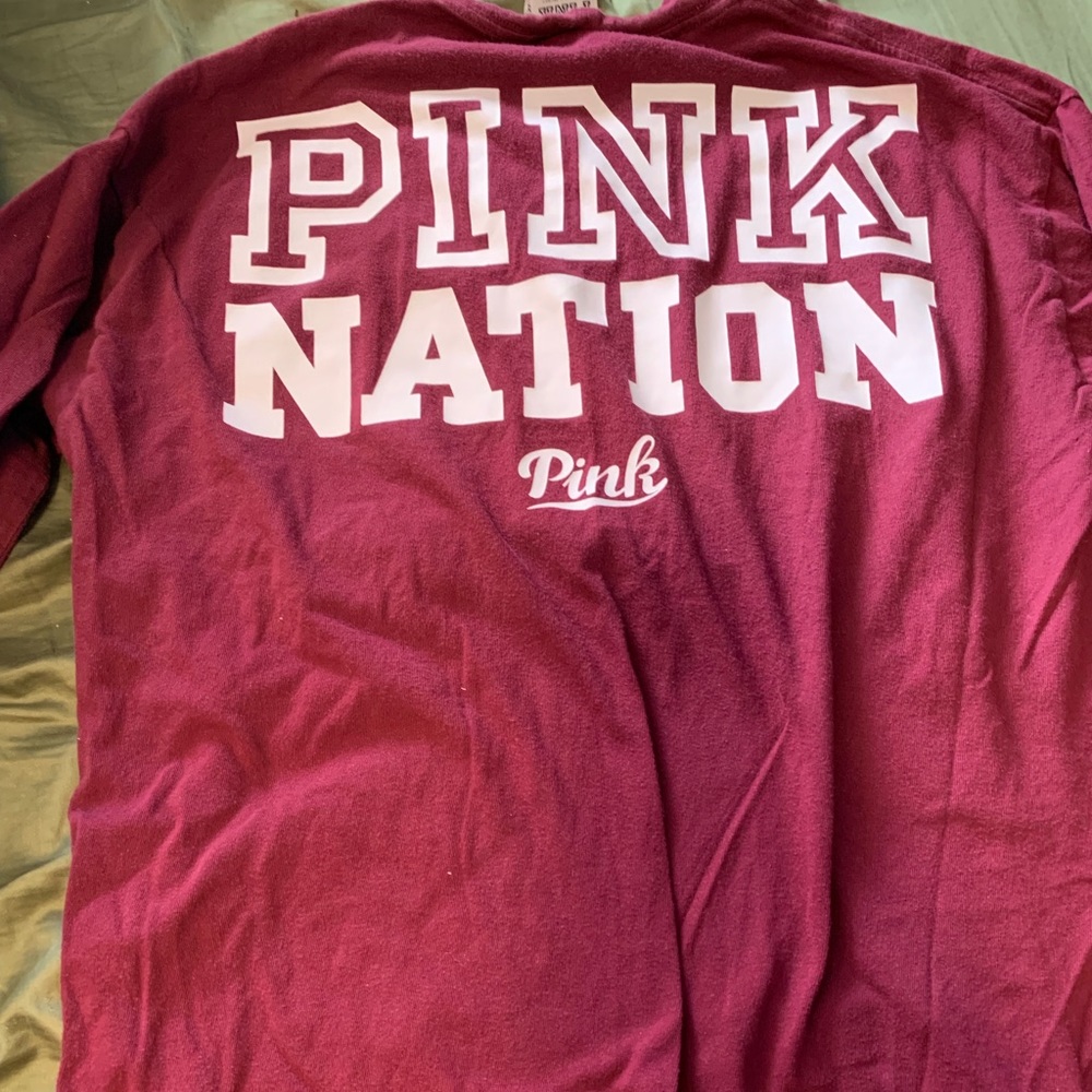 PINK! long sleeve pink shirt. XS